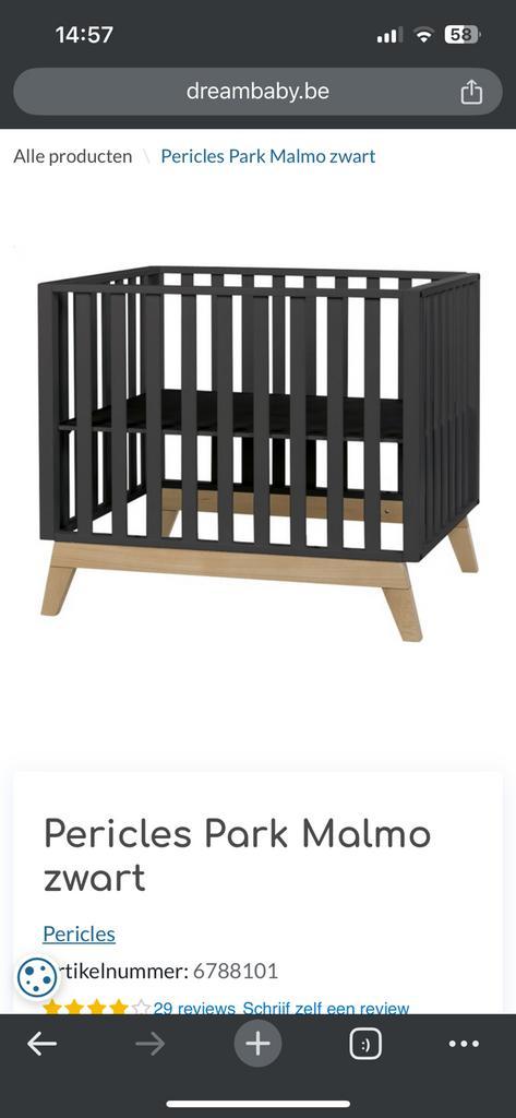 Park/box pericles zwart/hout, Kinderen en Baby's, Babyparken, Zo goed als nieuw, Ophalen