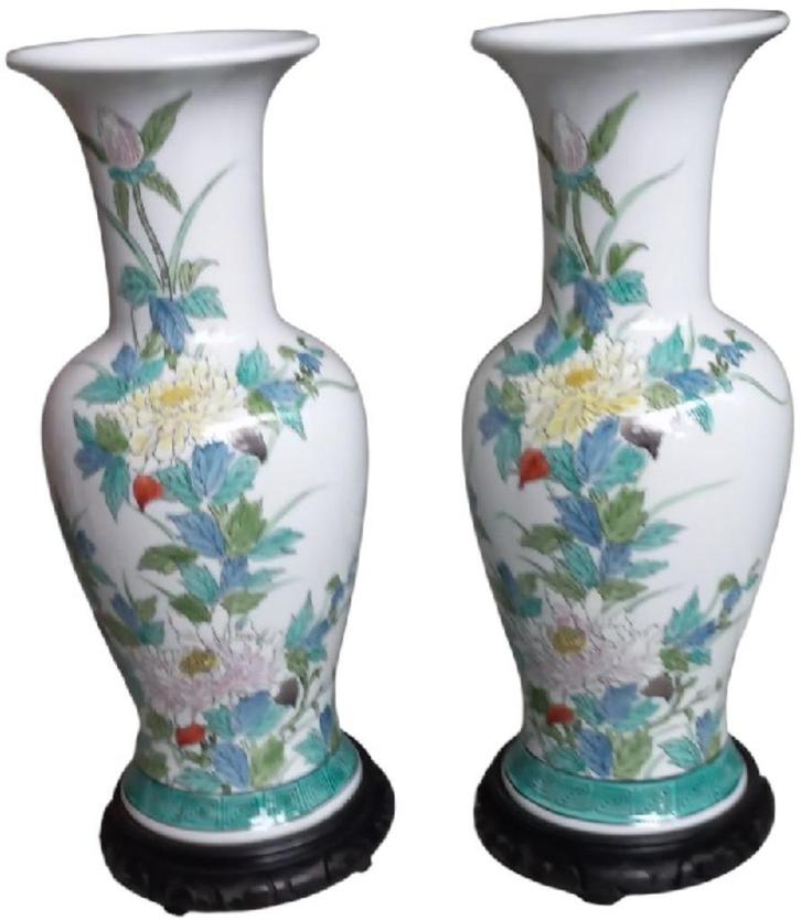 vintage paar Oosterse vazen, Antiek en Kunst, Antiek | Vazen, Ophalen