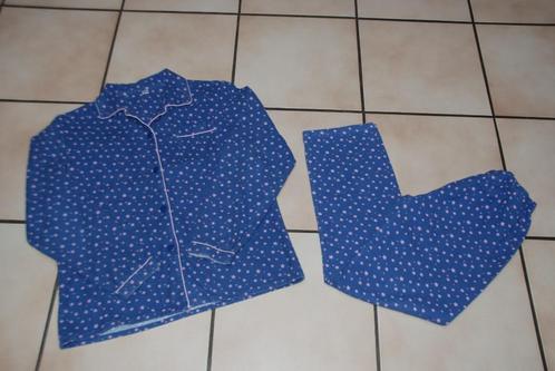 Blauw-roze flanellen pyjama T158/164cm of 13/14A TBon, Kinderen en Baby's, Kinderkleding | Maat 164, Gebruikt, Meisje, Nacht- of Onderkleding