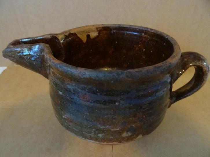 18e Eeuw bodemvondst aardewerk kan antieke kan Nederlands, Antiek en Kunst, Antiek | Keramiek en Aardewerk, Ophalen of Verzenden