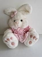 Lapin en peluche avec robe roze (marque: Nicotoy), Comme neuf, Enlèvement ou Envoi, Lapin