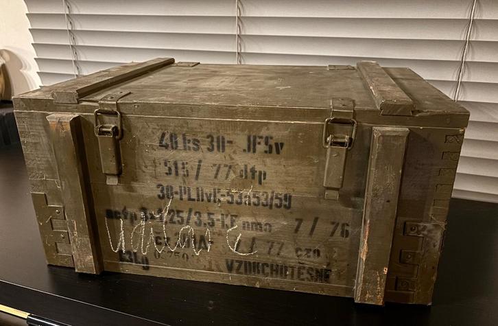 Caisse à munitions en bois « 30 mm - JFSv - 30 PLDvK », Maison & Meubles, Accessoires pour la Maison | Coffres, Utilisé, Moins de 50 cm