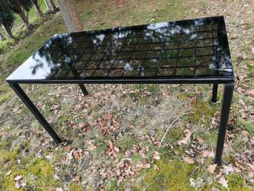 Table de jardin en verre., Enlèvement, Utilisé, Rectangulaire, Inox