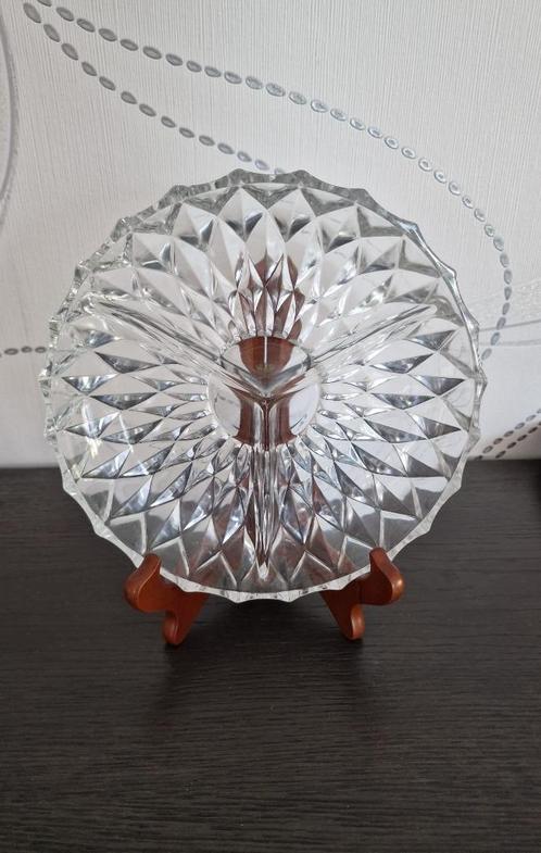 Vintage Glazen serveerschaal met 3 vakken, Antiek en Kunst, Antiek | Glaswerk en Kristal, Ophalen of Verzenden
