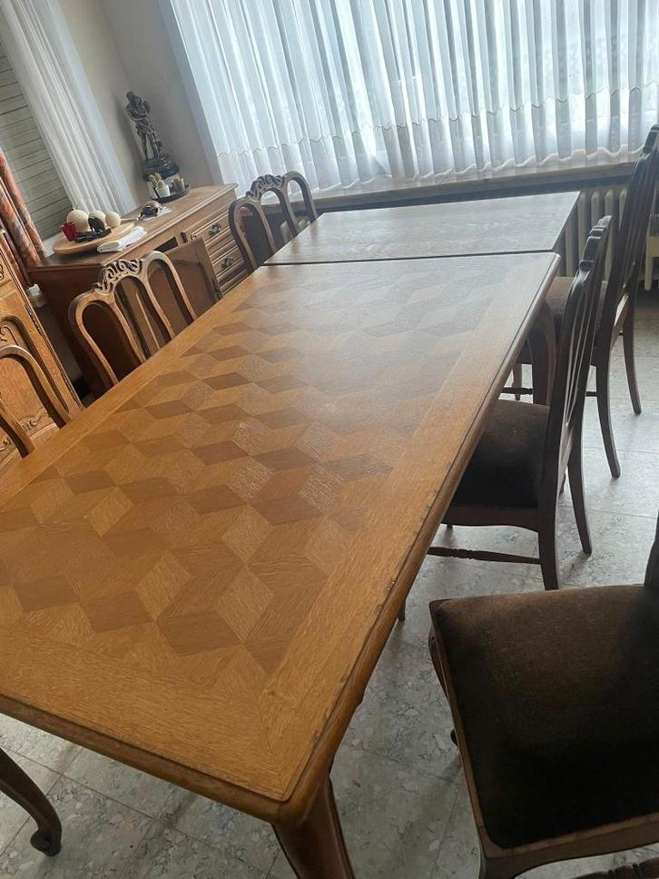 eetkamer, Huis en Inrichting, Complete eetkamers, Gebruikt, 6 tot 8 stoelen, Ophalen