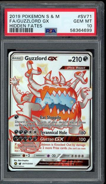 Guzzlord GX PSA 10 - SV71/SV94 - Sun & Moon - Hidden Fates beschikbaar voor biedingen