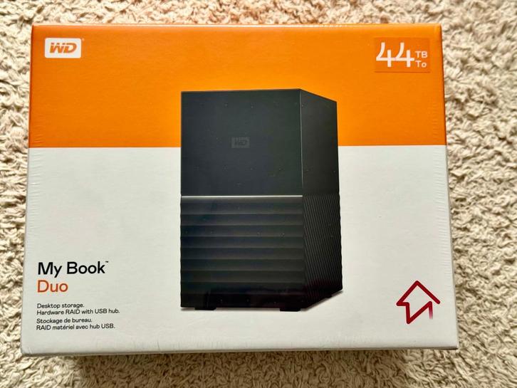 NIEUW!!! Western Digital My Book Duo 44TB, Computers en Software, Harde schijven, Nieuw, Desktop, Extern, HDD, SATA, Ophalen of Verzenden