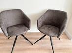 Eetkamer stoelen 2 stuks, Maison & Meubles, Chaises, Gris, Comme neuf, Deux, Enlèvement