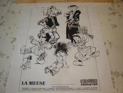 Poster La Meuse., Collections, Personnages de BD, Utilisé, Image, Affiche ou Autocollant, Autres personnages, Enlèvement ou Envoi