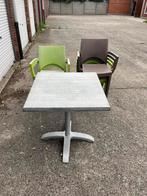 Tafel en stoelen, Tuin en Terras, Ophalen, Gebruikt, Vierkant