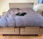 Luxe elektrische boxspring 180x210 + nachtkastjes, Ophalen, Modern  | Scandinavisch, Grijs, 210 cm