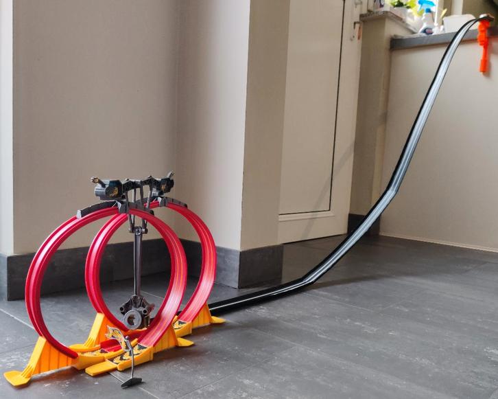 Hot Wheels Double Loop Danger Zone, Kinderen en Baby's, Speelgoed | Racebanen, Gebruikt, Racebaan, Handmatig, Hot Wheels, Met looping