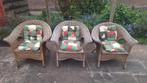 3 rotan stoelen, lounge! Weinig gebruikt!, Tuin en Terras, Tuinstoelen, Ophalen, Gebruikt, Rotan