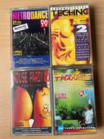 Lot de 4 cassettes dance, techno, transe et house, CD & DVD, Cassettes audio, Utilisé, Dance