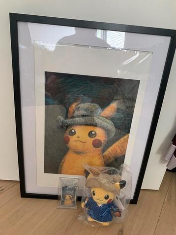 Pokemon pikachu van gogh grey felt, Enlèvement, Comme neuf