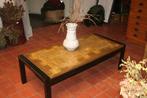 Vintage Deense Salontafel '70 - Handgekerfd hout(stempel dk), Ophalen, 100 tot 150 cm, '70s uniek tijdloos houtwerk, Eikenhout