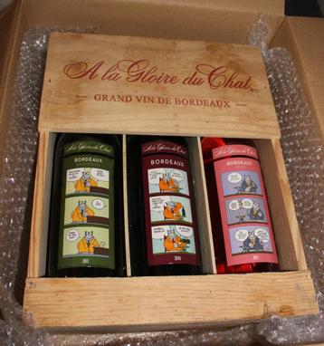 3 Bouteilles de vin "A la Gloire du Chat" beschikbaar voor biedingen