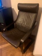 Fauteuil relax ikea avec repose pied similicuir brun, Maison & Meubles, Enlèvement, Utilisé