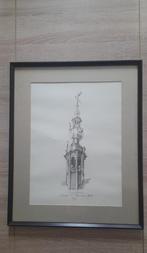 Zeldzame Litho Amandus Gent , handtekening potlood, Ophalen of Verzenden