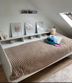 Slaapbank, Huis en Inrichting, Slaapkamer | Bedden, Ophalen, Zo goed als nieuw, Eenpersoons, Beige