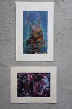 2X gemengde techniek Abstract Francis Coutellier, vintage 19, Ophalen of Verzenden