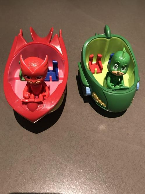 Auto's van PJ Masks, Owlette en Gekko, elk €14, Kinderen en Baby's, Speelgoed | Actiefiguren, Zo goed als nieuw, Ophalen of Verzenden