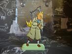 Figurine Tintin en métal relief : Tintin et le spectre, Zo goed als nieuw, Beeldje of Figuurtje, Ophalen, Kuifje