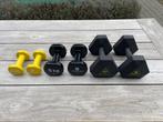Halter sets, verschillende gewichten, Sport en Fitness, Ophalen, Zo goed als nieuw, Kunststof, Armen