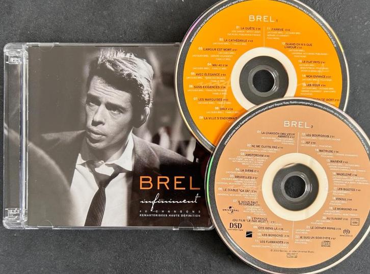 JACQUES BREL - Infiniment : 40 chansons (2x SACD), CD & DVD, CD | Francophone, Comme neuf, Envoi