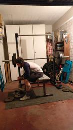 Rack à squat + bench, Sport en Fitness, Ophalen, Ligfiets, Benen, Gebruikt
