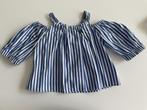 Witte/blauwe blouse maat 110, Kinderen en Baby's, Kinderkleding | Maat 110, Meisje, Overhemd of Blouse, Ophalen of Verzenden, Zo goed als nieuw