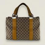 Gucci canvas Bamboo Libeccio, Ophalen of Verzenden, Gebruikt, Beige, Handtas