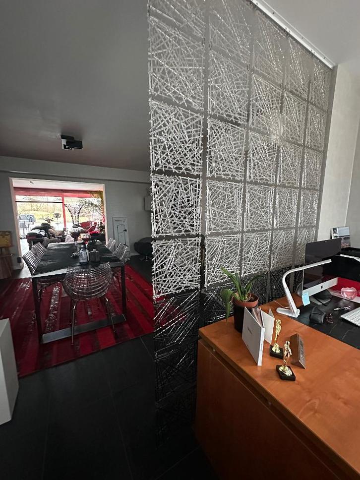 Roomdivider zwart wit, Huis en Inrichting, Woonaccessoires | Kamerschermen, Zo goed als nieuw, Ophalen