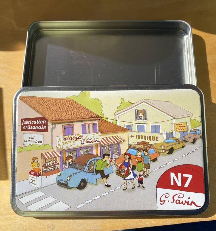 nougat doos Montélimar met de National N7, Verzamelen, Blikken, Nieuw, Overige, Overige merken, Ophalen