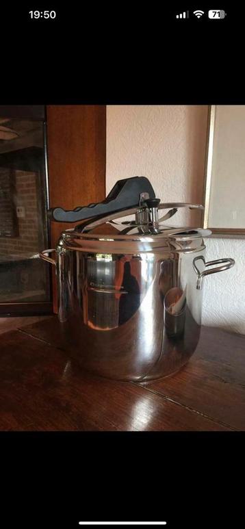 Lagostina snelkookpan met mandje, Maison & Meubles, Cuisine | Casseroles & Poêles, Enlèvement, Neuf, Inox, Casserole ou Cocotte-minute