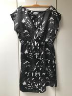 Cache Cache zwarte jurk met witte vogels - Maat 36, Zwart, Cache-cache, Ophalen of Verzenden, Zo goed als nieuw
