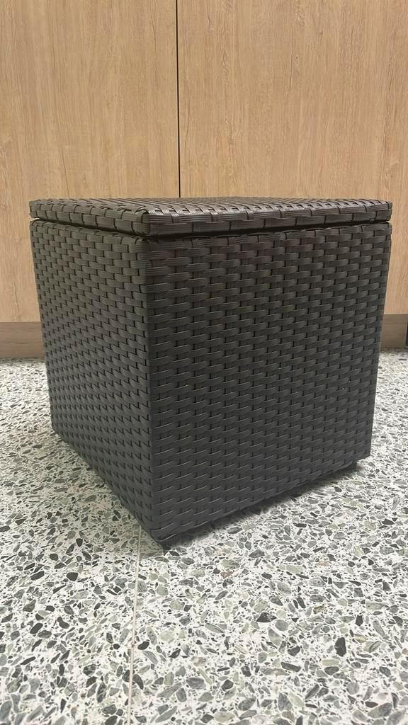 Zwarte opbergkubus vraagprijs €20, Huis en Inrichting, Woonaccessoires | Schalen en Manden, Zo goed als nieuw, Mand, Vierkant