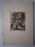 Originele houtsnede Hans Orlowski "De verloren zoon" 1946, Antiek en Kunst, Kunst | Etsen en Gravures, Ophalen of Verzenden