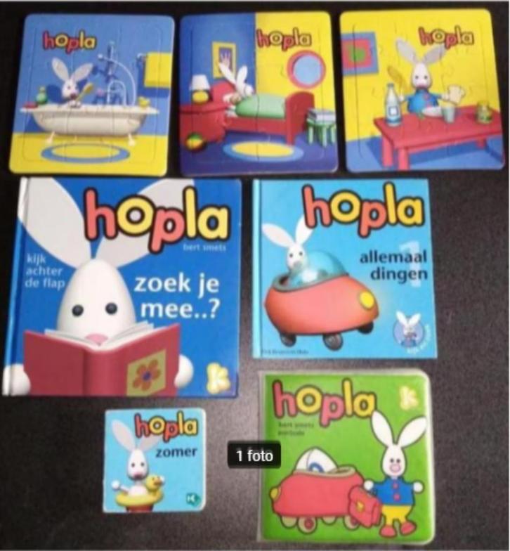 HOPLA 4 boekjes + 3 puzzels - 1 of 2€/stuk, Boeken, Kinderboeken | Baby's en Peuters, Gelezen, Ophalen of Verzenden