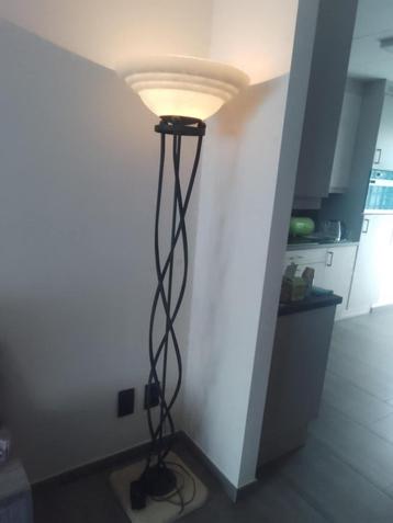 Gietijzeren lamp met dimmer, Enlèvement, Utilisé, Autres matériaux, 150 à 200 cm