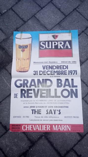 Vintage poster voor brouwerijbier Supra1971
