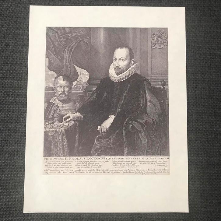 Gravure van L.E. Vorsterman , Nicolaas Rockox., Antiek en Kunst, Kunst | Etsen en Gravures, Ophalen of Verzenden
