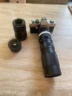 Praktica super tl 2 analoog toestel met 3 lenzen, Ophalen, Zo goed als nieuw, Telelens