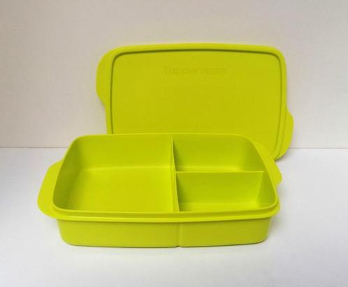 Tupperware « Lunchbox » Compartimentée - Vert - Promo, Maison & Meubles, Cuisine| Tupperware, Neuf, Boîte, Vert, Enlèvement ou Envoi