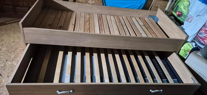 2 1 persoonsbedden, Huis en Inrichting, Slaapkamer | Bedden, Gebruikt, Ophalen