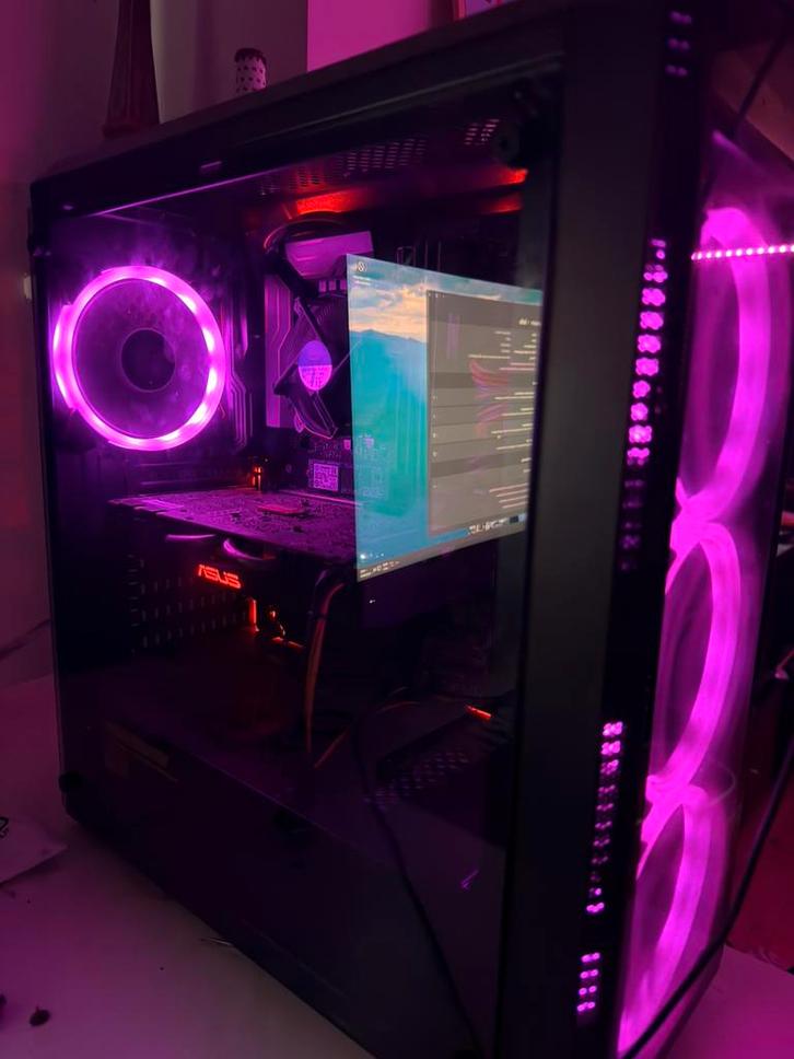 Gaming PC (Specs in beschrijving), Informatique & Logiciels, Ordinateurs de bureau, Utilisé, 3 à 4 Ghz, HDD, 16 GB, Avec carte vidéo