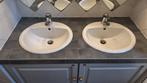 2 lavabo's + kranen / thermostatische badkraan, Ophalen, Gebruikt, Steen, Wastafel