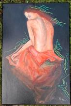 Peinture sur toile- femme au drapé- Zilby, Enlèvement ou Envoi