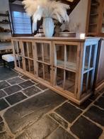 Eiken dressoir/buffet, Ophalen of Verzenden, Zo goed als nieuw, Glas