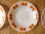 vintage Schott Mainz 3 assiettes profondes œil de paon Jena, Ophalen of Verzenden, Zo goed als nieuw, Bord(en)
